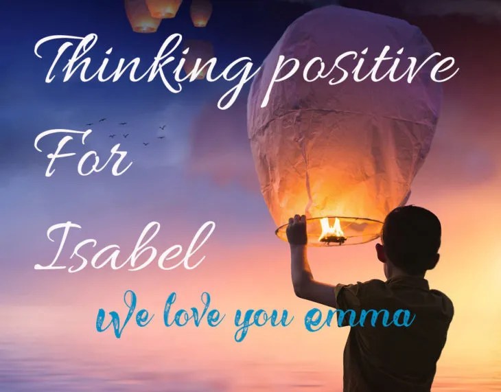 Update about Isabel’s health, Emma Scott’s daughter