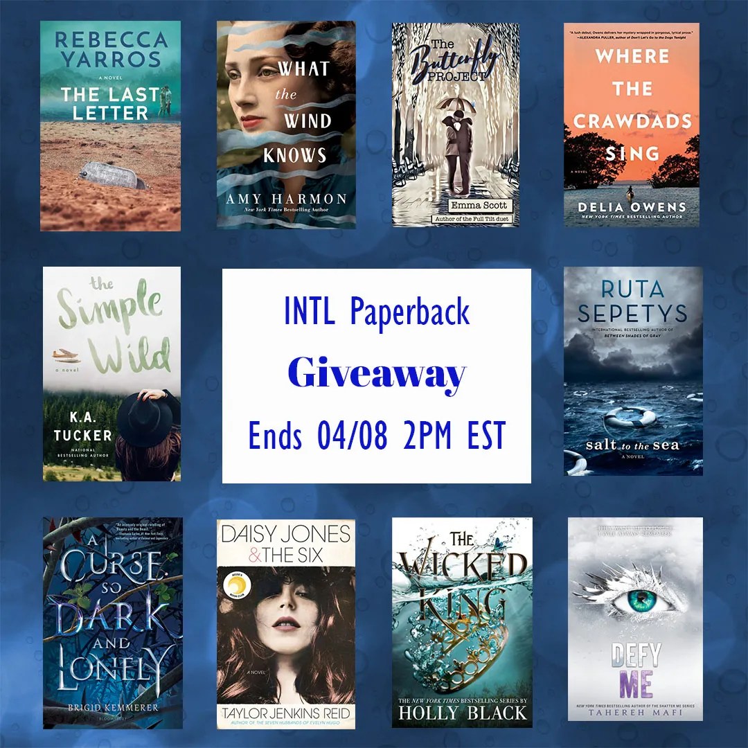 International Paperback #Giveaway! Ends 04/08 2 PM EST