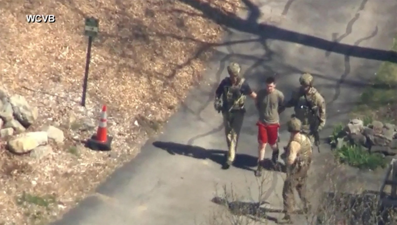 Footage of Jack Teixeira being arrested on april 13