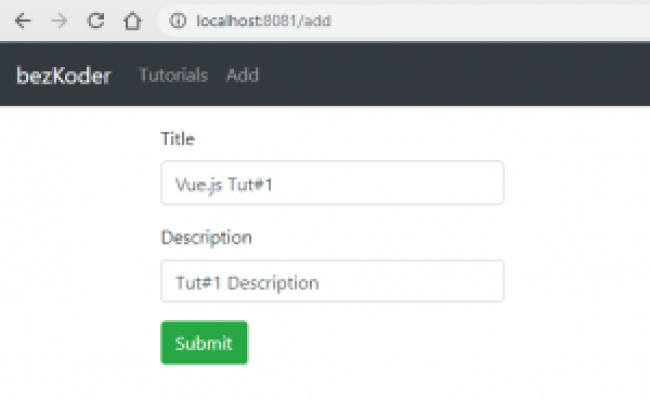 Vue.js + Node.js + Express + MySQL Example: Build A Full-stack CRUD ...