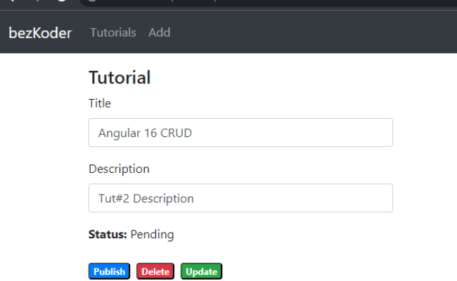 Angular 16 CRUD Example With Web API - BezKoder