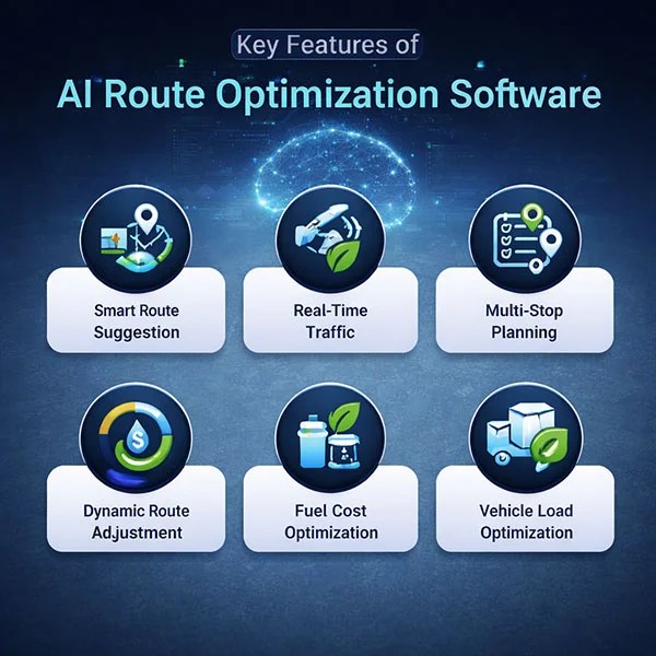 AI Based Route Software For Logistics And Fleet Mgmt Key Features Of.