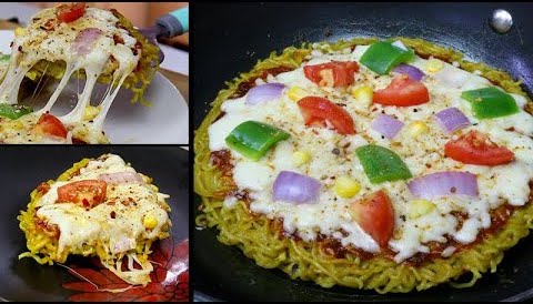 MAGGI PIZZA / MAGGI NOODLES VEG PIZZA RECIPE | bharatzkitchen