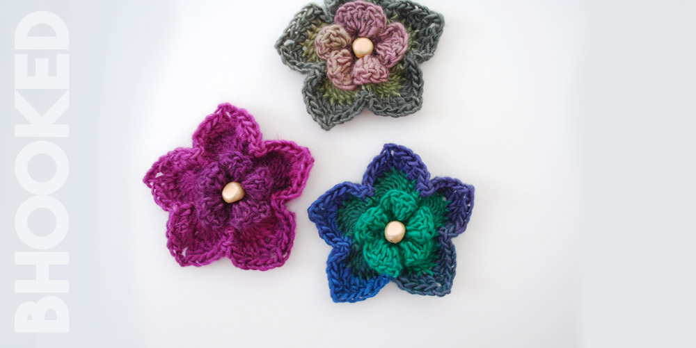 Find original free pattern on ravelry.om. 3d Crochet Flower Free Crochet Pattern From B Hooked