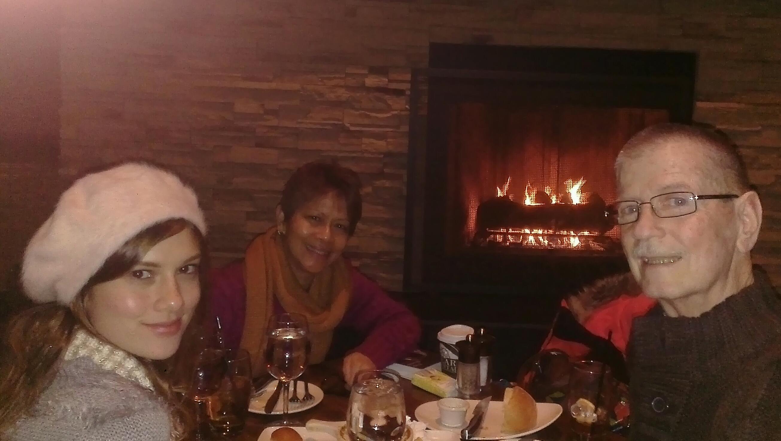 Welcome dinner with mom and dad before I head off to an adventure!