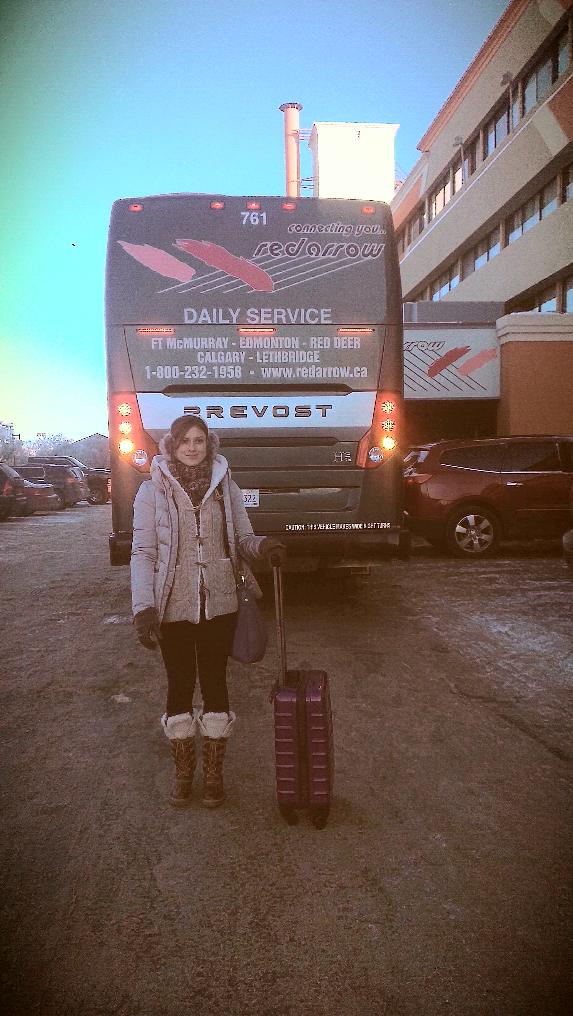 First time I've ever been allowed to take a bus on my own! En route to Airdrie from Edmonton to visit my college bud Marcos.