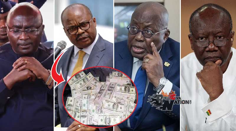 Vice President Dr Bawumia, Governor of Bank of Ghana Dr Ernest Addison, President Akufo-Addo and Finance Minister of Ghana Mr Ken Ofori-Atta
