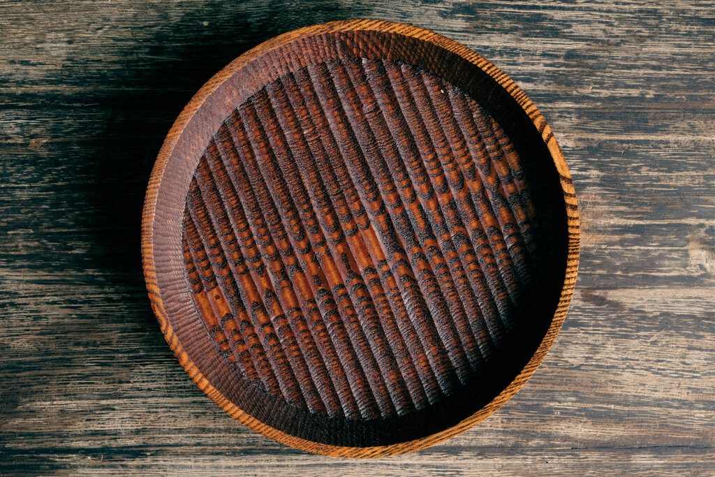 Carved Ash Bowl - Natural Urushi Lacquer Finish - Big Sand Woodworking