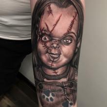 wallpapers Chucky Tattoo Black And Grey big tattoo planet
