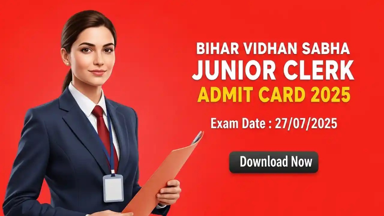 Bihar Vidhan Sabha Sachivalaya Junior Clerk Admit Card 2025