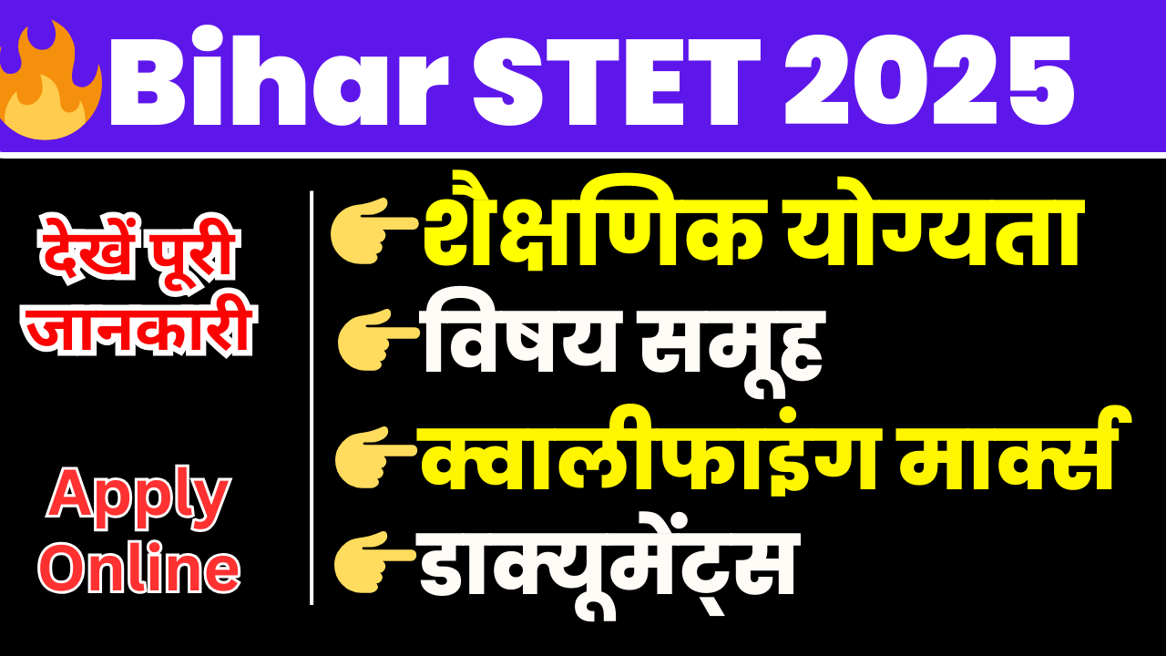 Bihar STET 2025 Notification