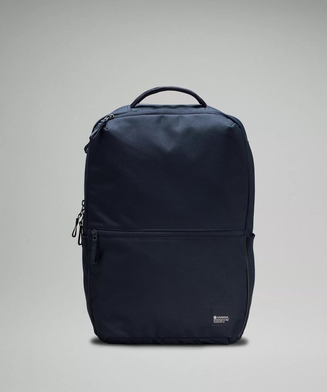 navy blue lululemon double-zip backpack