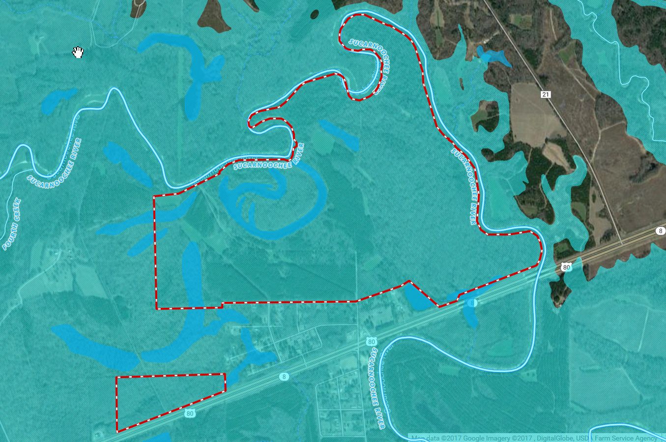 Flood zone map