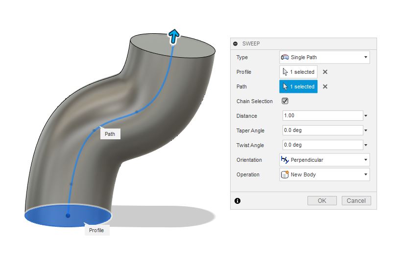 fusion 360 sweep
