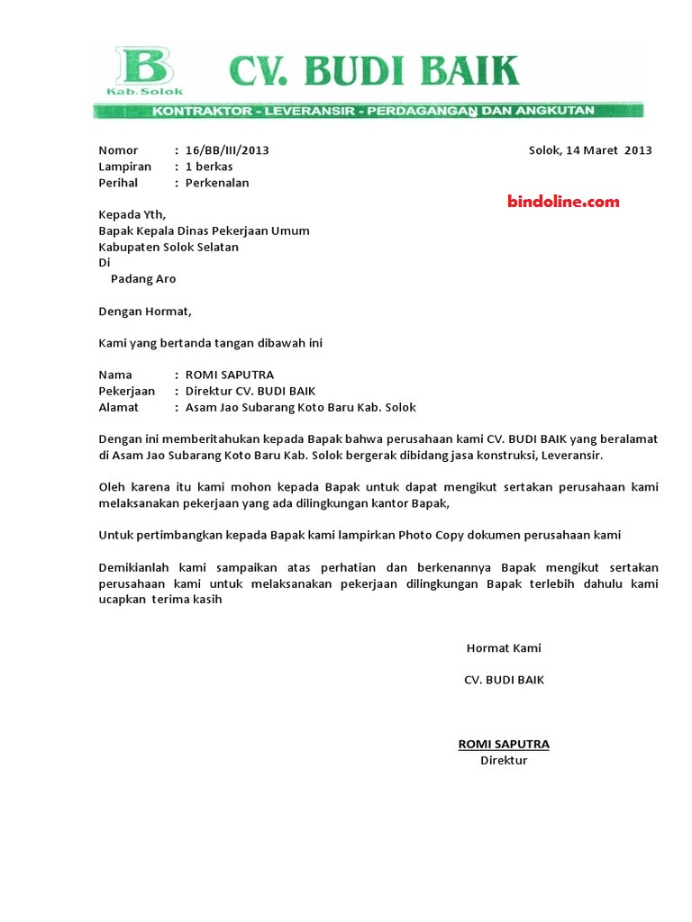 15 contoh surat perkenalan produk dan jasa perusahaan seiring. 4 Contoh Surat Perkenalan Perusahaan Terbaru
