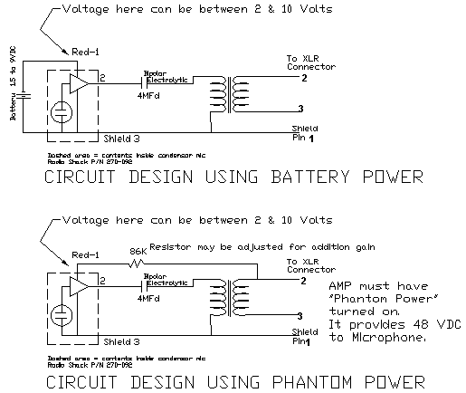 Condenser Microphone Schematic