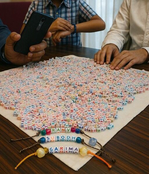 name-beading-artist-on-rent Name beading activity for rent in Delhi