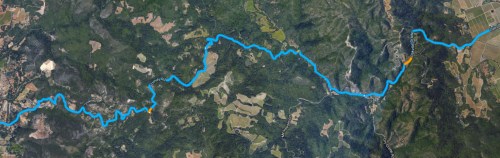 This is the Google map of Trinity Rd. It's a good thing I didn't look at this before we started driving.