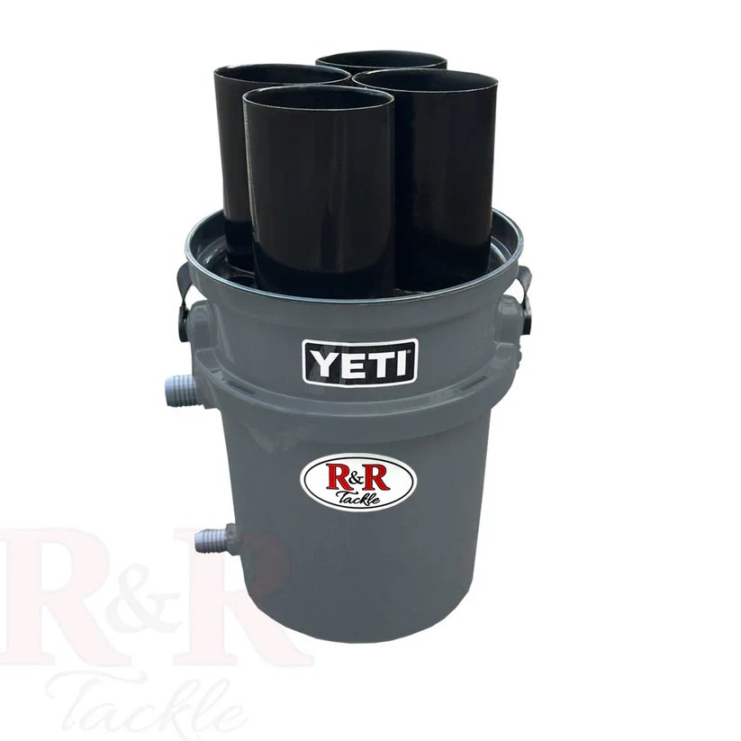 R R Tackle Bucket Tube 3 Hole Bite Me Bait Shack