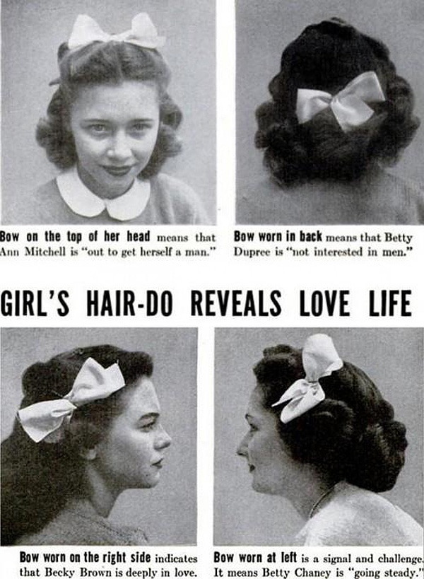 1940s hairstyles & what they revealed about a girl's love life