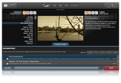 Chime.tv: Una alternativa más a youtube