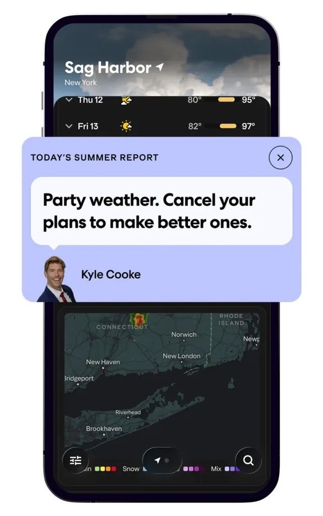 Yahoo Launches Redesigned Weather App with Kyle Cooke Marketing Campaign KyleCooke-WeatherPopout-WHT