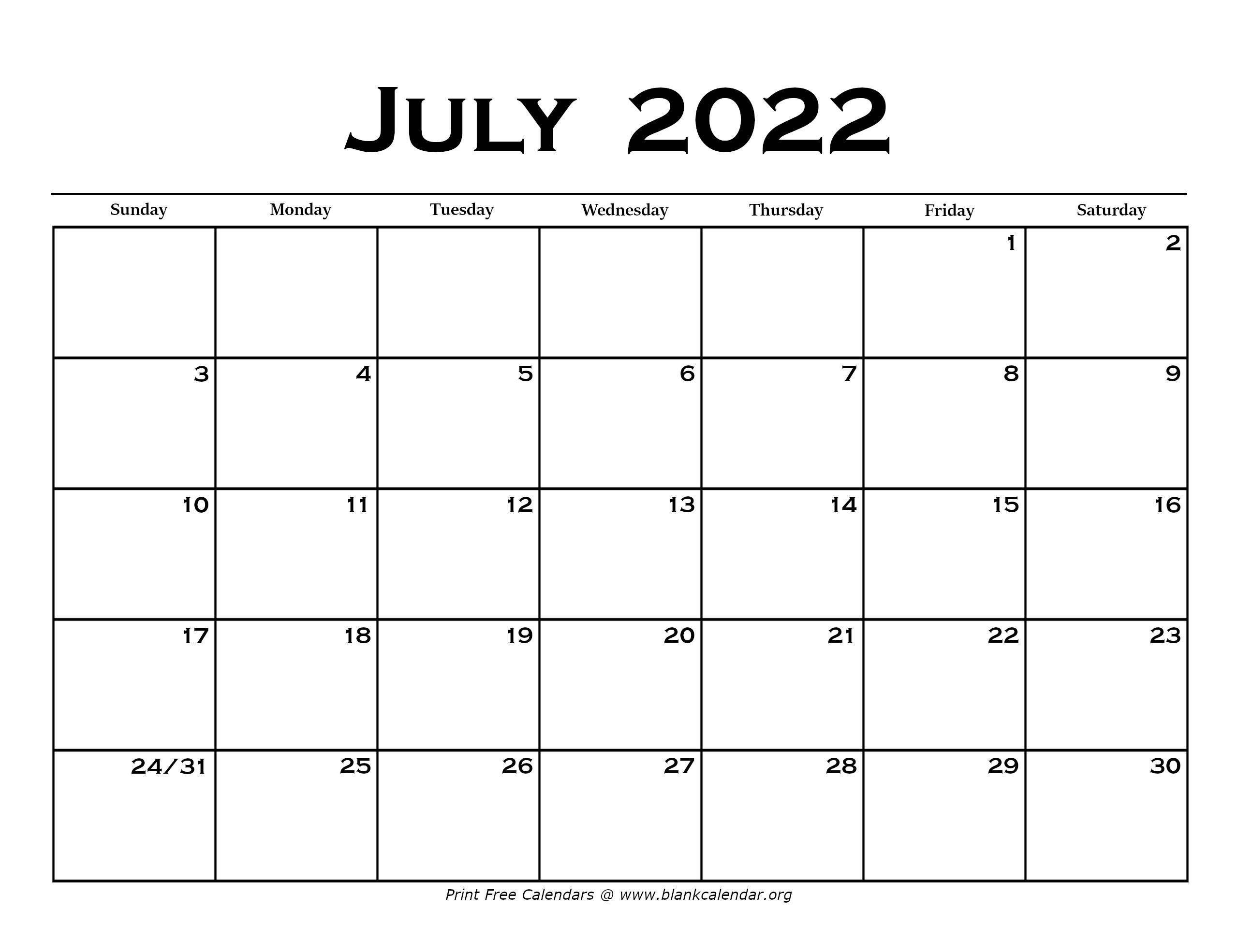 printable july calendars blank calendar