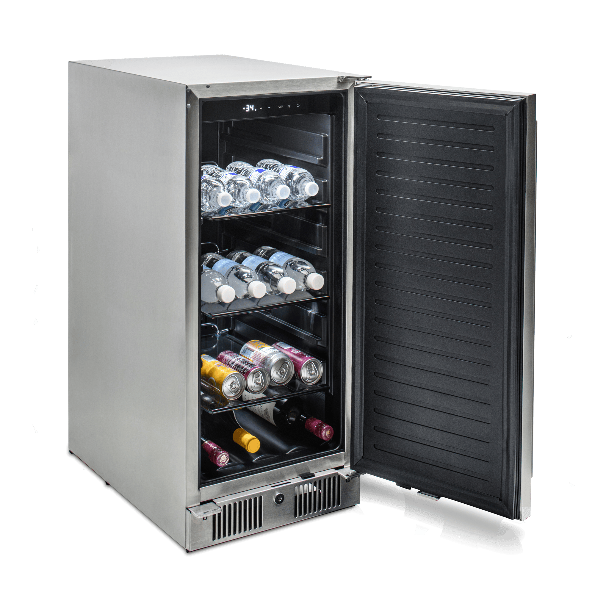 narrow outdoor beverage center
