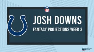 Josh Downs Fantasy Week 3: Projections vs. Titans, Points and Stats, Start or Sit