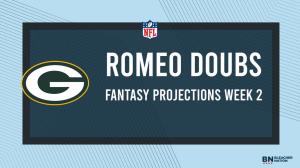 Romeo Doubs Fantasy Week 2: Projections vs. Commanders, Points and Stats, Start or Sit