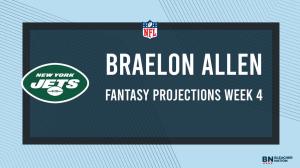 Braelon Allen Fantasy Week 4: Projections vs. Dolphins, Points and Stats, Start or Sit