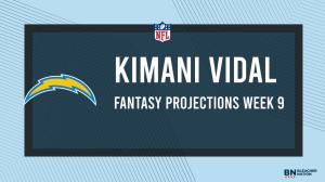 Kimani Vidal Fantasy Week 9: Projections vs. Titans, Points and Stats, Start or Sit