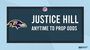 Justice Hill Player Props Week 6: Anytime TD Props and Odds vs. the Rams