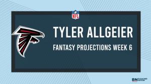 Tyler Allgeier Fantasy Week 6: Projections vs. Bills, Points and Stats, Start or Sit