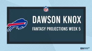 Dawson Knox Fantasy Week 5: Projections vs. Patriots, Points and Stats, Start or Sit