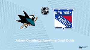 Will Adam Gaudette Score a Goal vs. the New York Rangers on October 23?