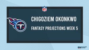 Chigoziem Okonkwo Fantasy Week 5: Projections vs. Cardinals, Points and Stats, Start or Sit