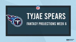 Tyjae Spears Fantasy Week 6: Projections vs. Raiders, Points and Stats, Start or Sit