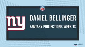 Daniel Bellinger Fantasy Week 13: Projections vs. Patriots, Points and Stats, Start or Sit