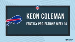 Keon Coleman Fantasy Week 14: Projections vs. Bengals, Points and Stats, Start or Sit