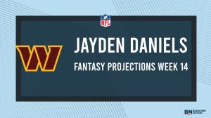 Jayden Daniels Fantasy Week 14: Projections vs. Vikings, Points and Stats, Start or Sit
