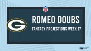 Romeo Doubs Fantasy Week 17: Projections vs. Ravens, Points and Stats, Start or Sit