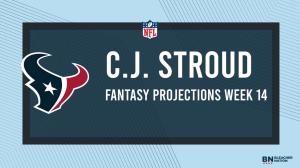 C.J. Stroud Fantasy Week 14: Projections vs. Chiefs, Points and Stats, Start or Sit