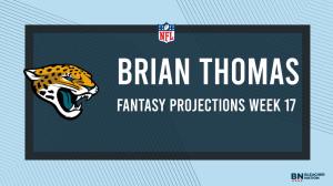 Brian Thomas Fantasy Week 17: Projections vs. Colts, Points and Stats, Start or Sit