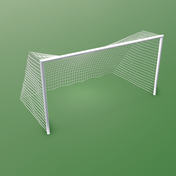 Low Poly Football Net 3D Model - Copyright Free, No AI - Image 1