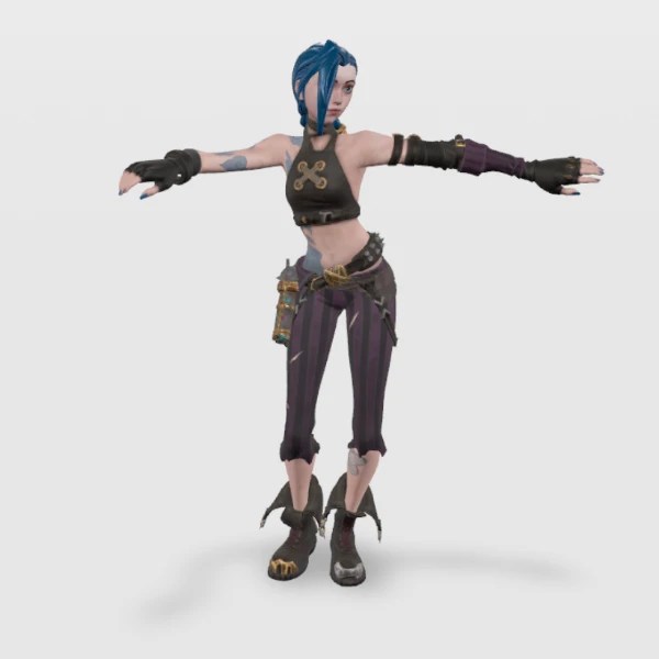 Jinx from League of Legends bellydancing Copyright Free No AI - Image 1