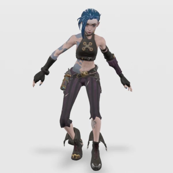 Jinx from League of Legends dancing breakdance entry Copyright Free No AI - Image 1