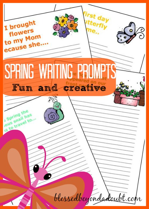 Journal prompts for spring are just what you need to get your reluctant writers writing! Free Spring Writing Prompts Fun Way To Get Them Writing