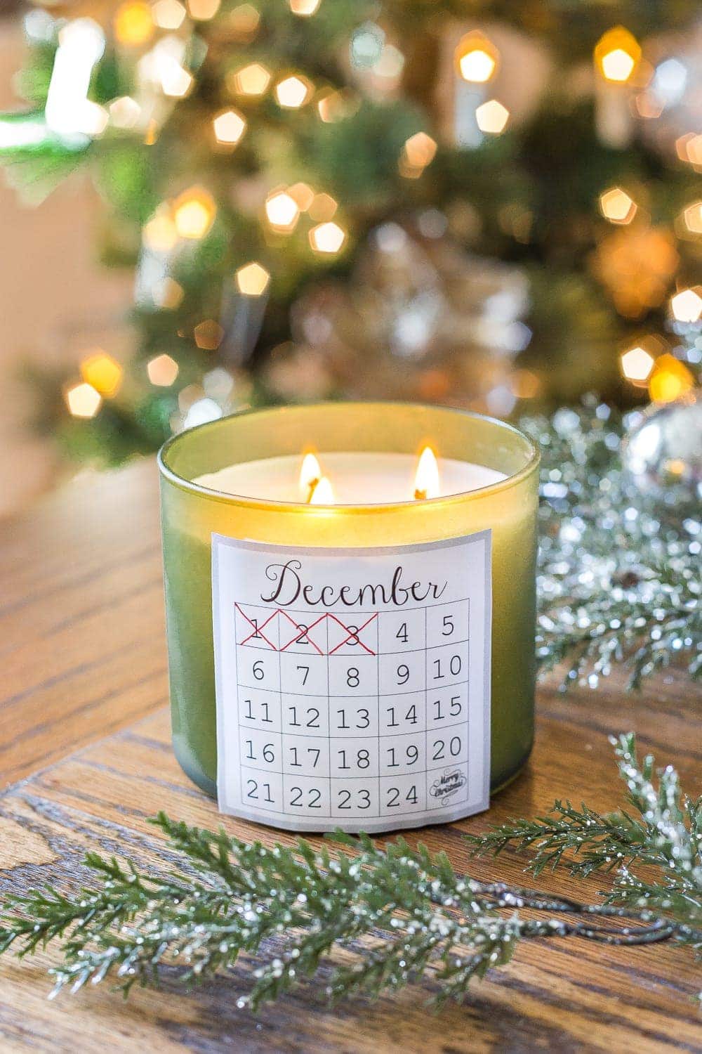 advent calendar candle label printable bless er house
