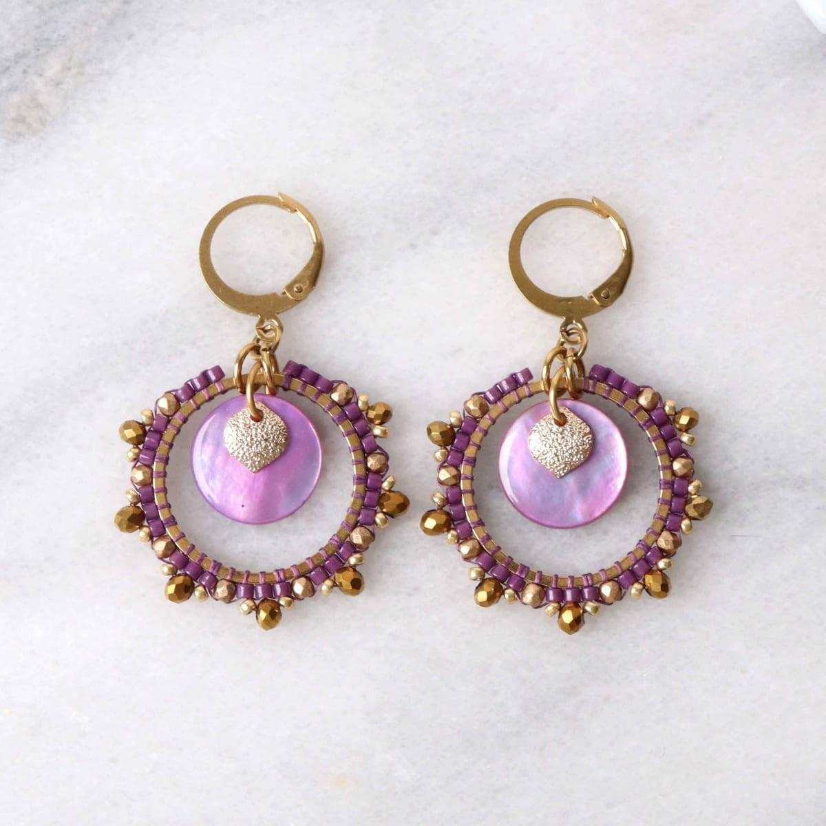 Boucles d'oreilles Rosace - Mystère